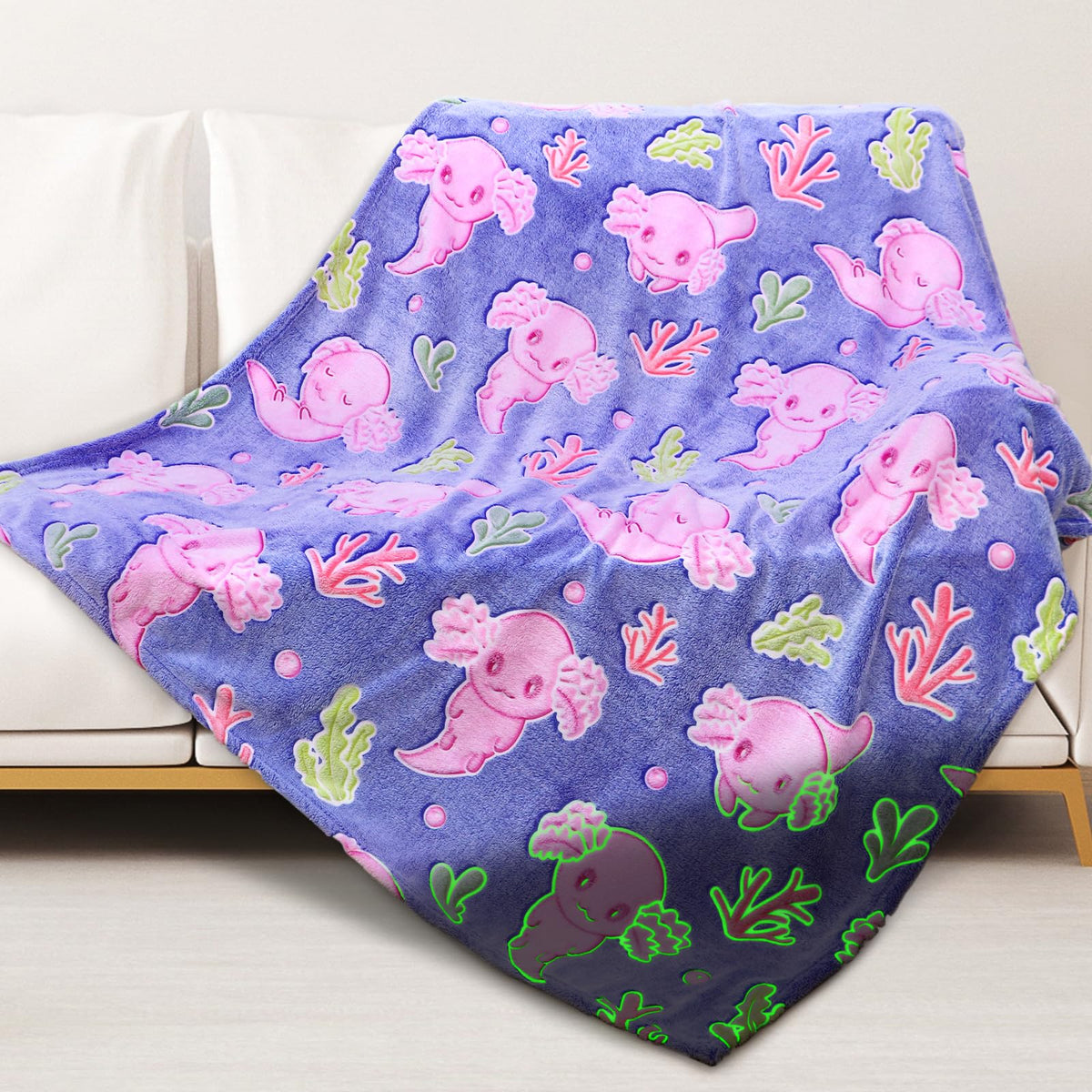 Boys Truck Car Toys Unique Gifts for Kids Glow in The Dark Blanket Glowing Cartoon Tractor Throw Blanket Soft Fleece Blanket Excavators Room Bed Sofa Decor Blankets