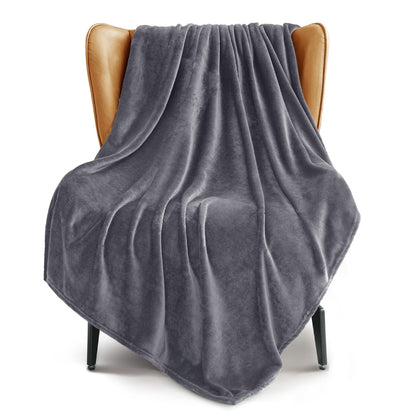Exclusivo Mezcla Soft Large Fleece Throw Blanket for Couch, Forest Green