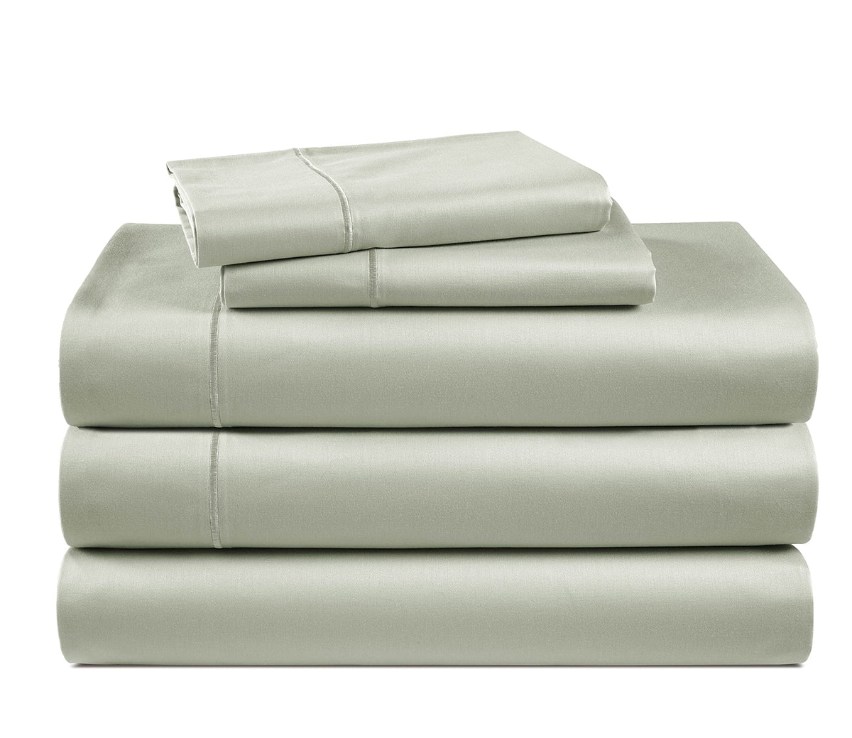 LANE LINEN 100% Egyptian Cotton Sheets King Size Silky Sateen Weave - White