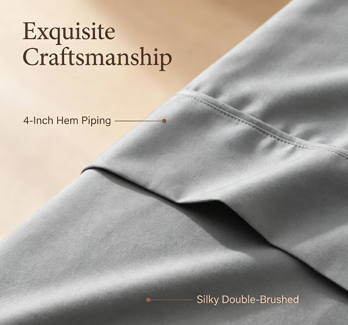 Hotel Quality Flat Sheet Only - Brushed Microfiber Top Sheet - Ultra Soft & Breathable - Wrinkle-Free - Easy Care - Flat Sheet Only (1, Gray, Twin)