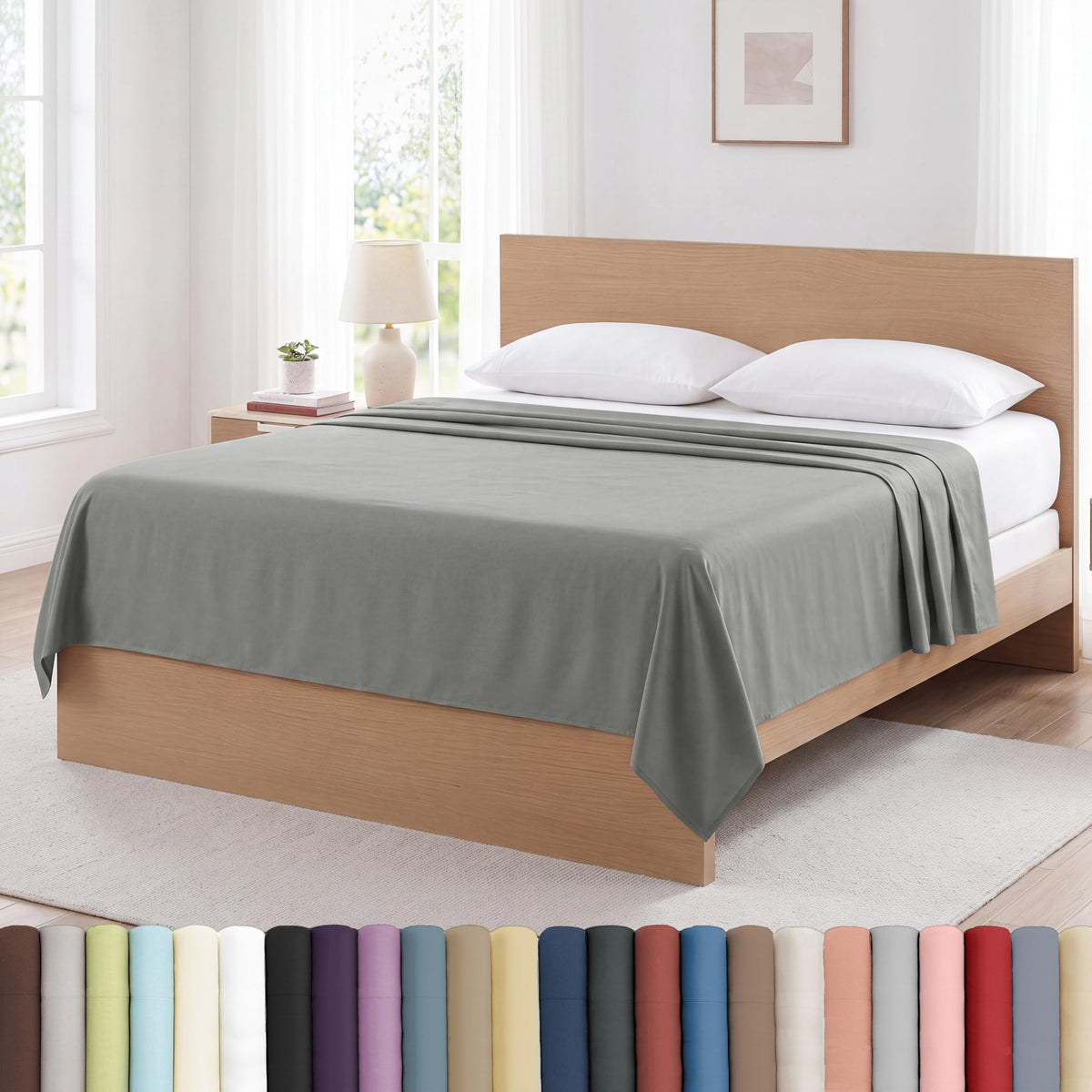 XL Oversized King Flat Sheet Only 132x110 California King Flat Sheet White