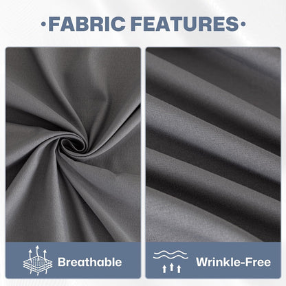 Lavisun Twin Flat Sheets Only, 6 Pack Soft Brushed Microfiber Bedding Sheets for Hotel, Massage, Hospital, Home, Dorm, Bulk Top Flat Sheets Only Twin Size (Grey)