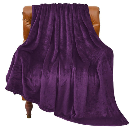 BEDELITE Fleece Blanket Soft Plush Throw for Couch Black 50"x60"