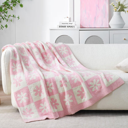 Snuggle Sac Leopard Throw Blanket for Couch Bed Sofa 50x60 inches, Reversible Beige Leopard Blanket Ultra Soft Cozy Blankets for Women Mothers Birthday Gifts