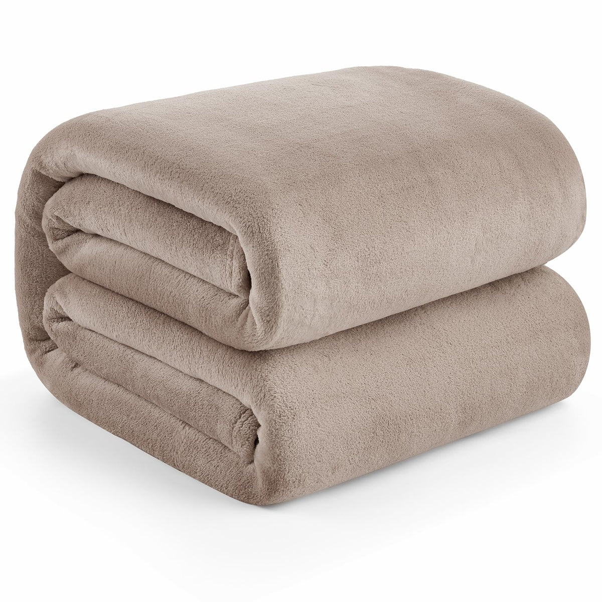 Hansleep Twin Grey Fleece Blanket, Soft Flannel Bed Blanket