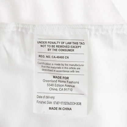 Greenland Home Fashions Cotton Voile Bed Skirt, Lined, White, Queen 18-inch L