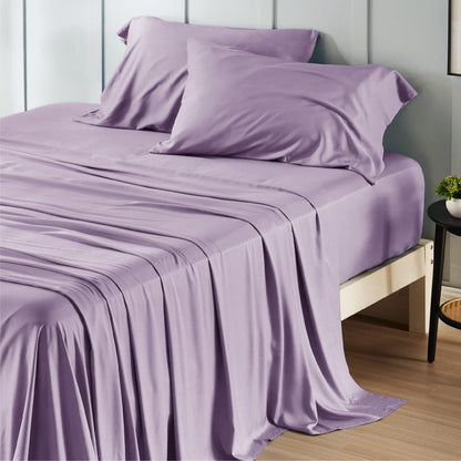 Bedsure PureWoven 100% Rayon Derived from Bamboo, Queen Sheets, 4 Pieces