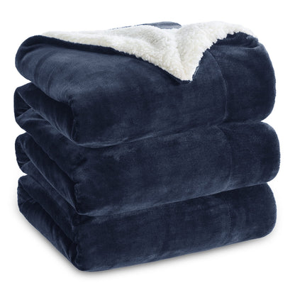 Bedsure GentleSoft Sherpa Fleece Queen Blankets for Bed, Non-Heated, Thick and Warm Throw for Women and Men, Soft Fuzzy Plush Comfort Queen Blanket for Winter, Grey, 90x90 Inches