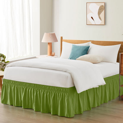 Entisn Black Wrap Around Bed Skirt, Twin Twin XL 18-Inch Brushed Drop