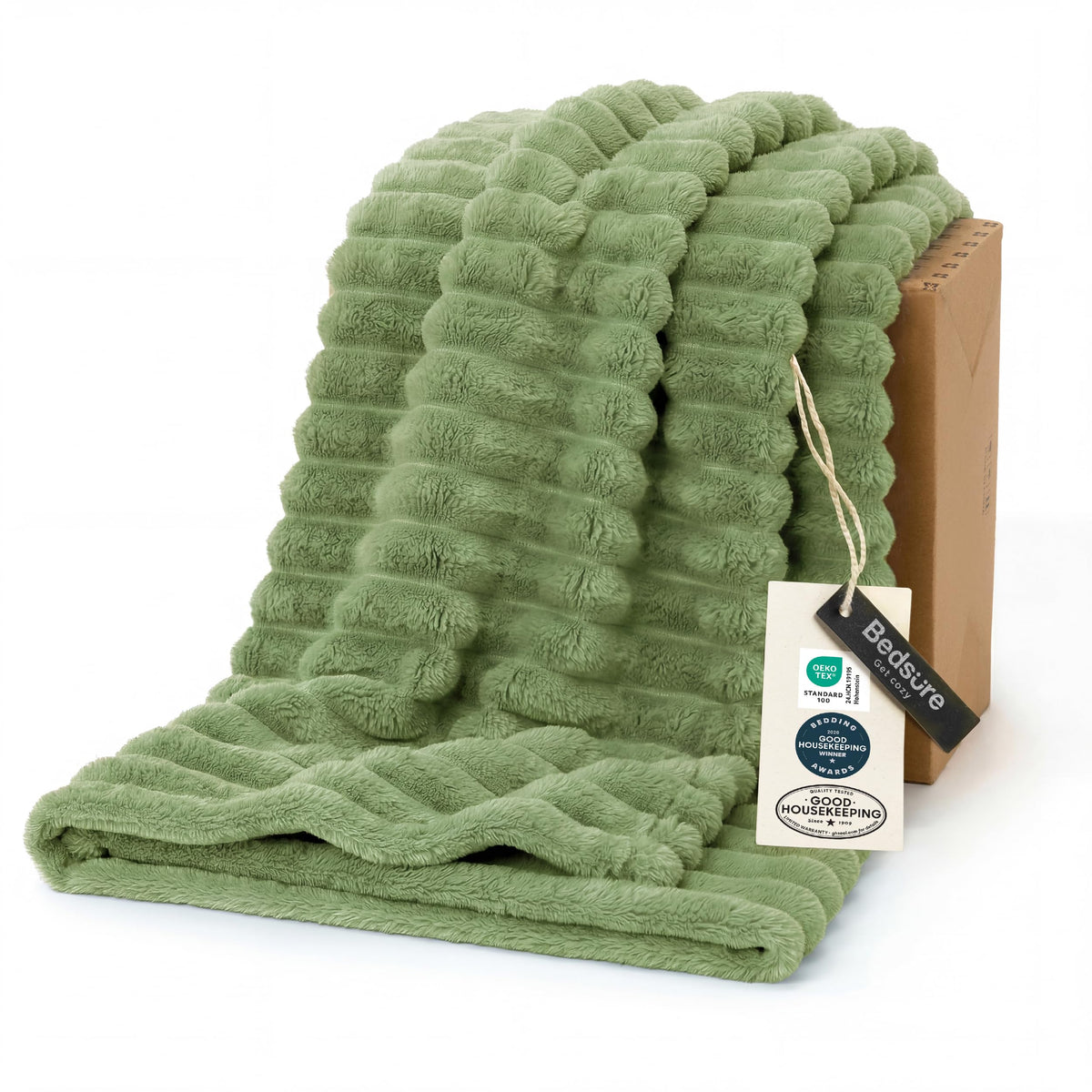 Bedsure Soft Beige Throw Blanket for Couch Decor Gifts 50"x60"