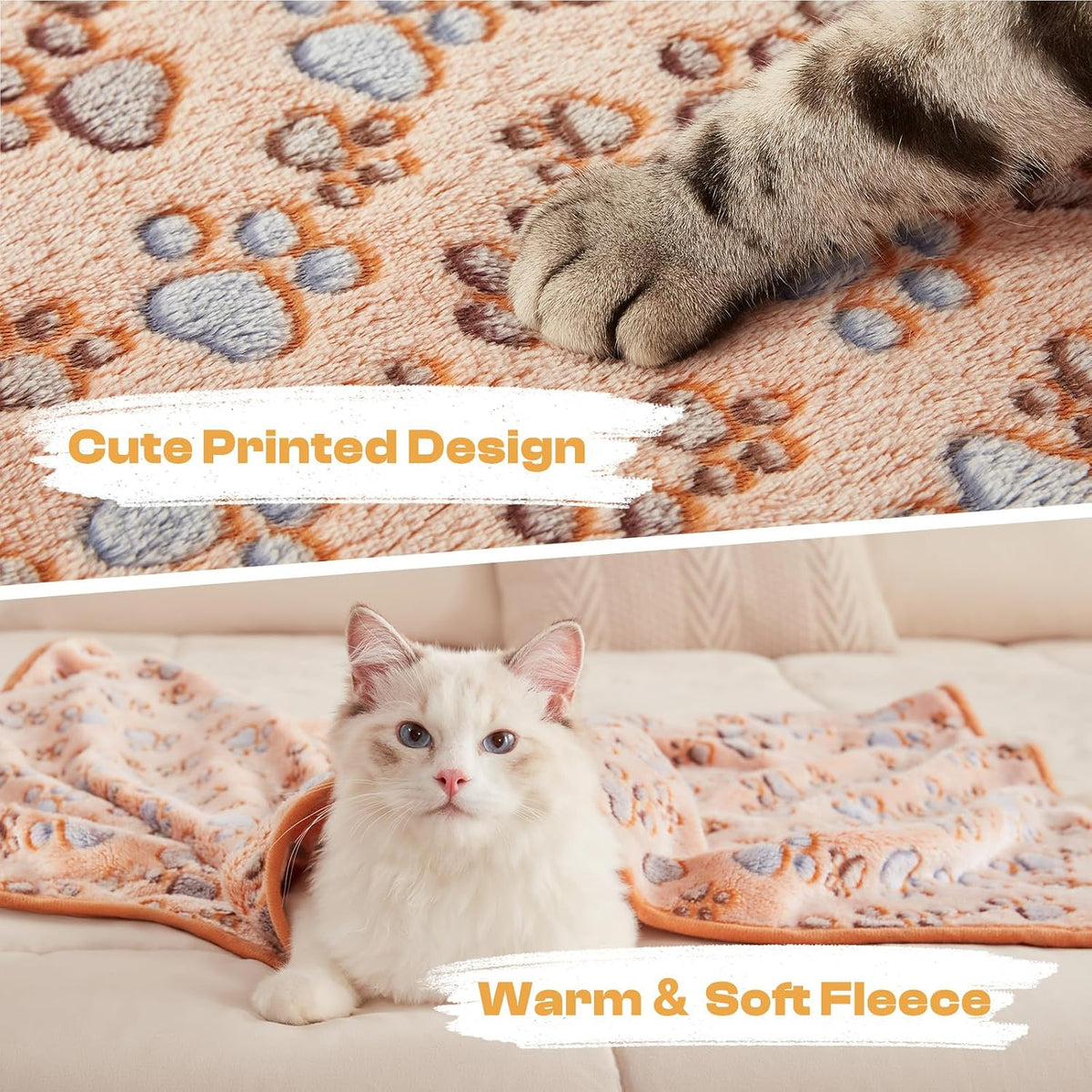 Luciphia Dog Blanket 3 Pack, Soft Cozy Fleece Throw for Puppy Cat,23"x16"