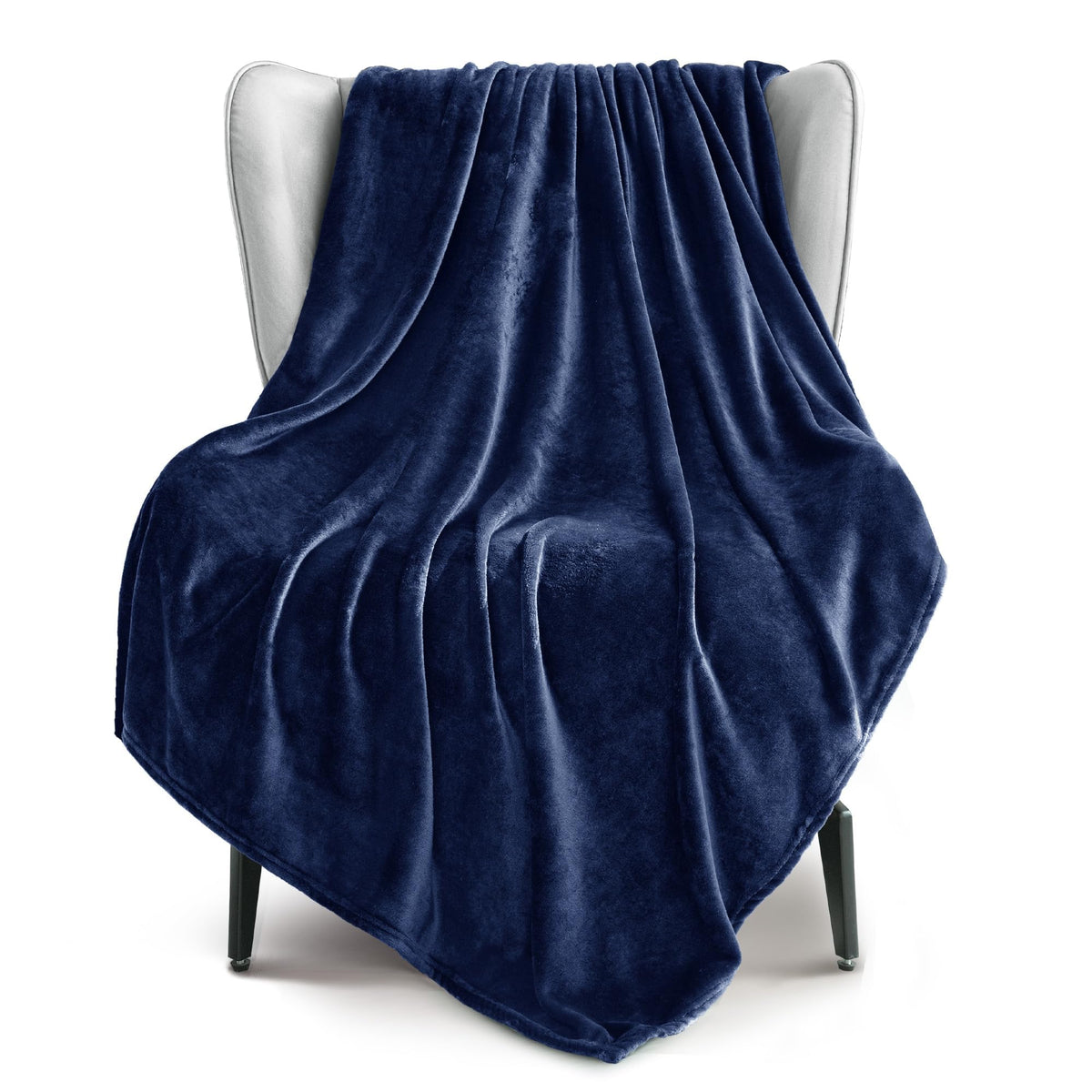 Exclusivo Mezcla Soft Large Fleece Throw Blanket for Couch, Forest Green