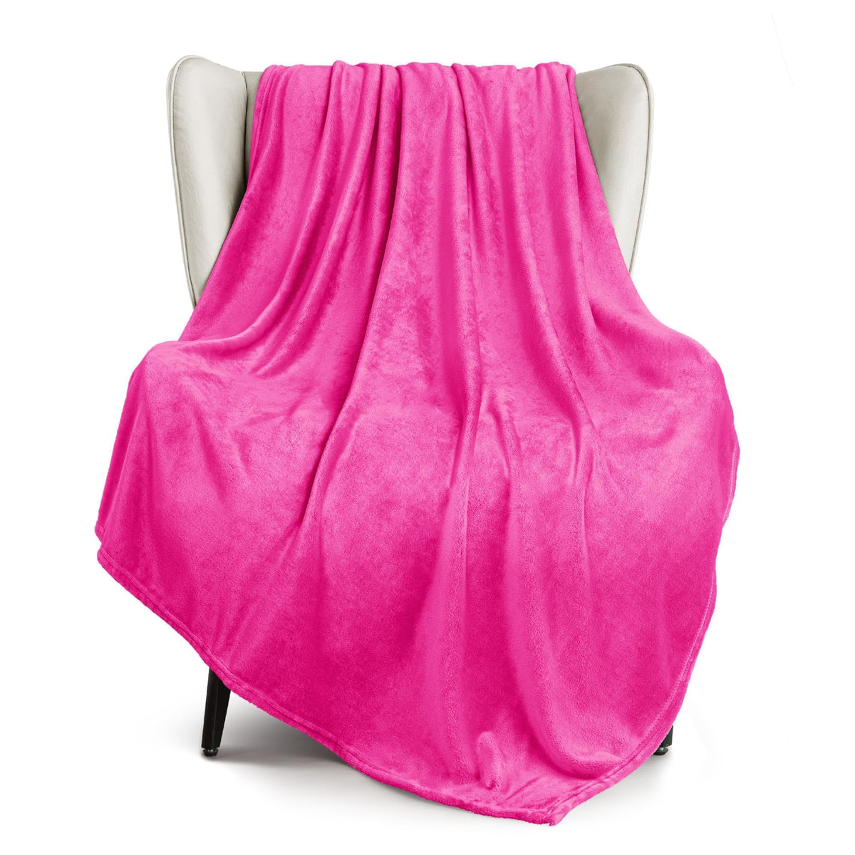 Exclusivo Mezcla Soft Large Fleece Throw Blanket for Couch, Forest Green