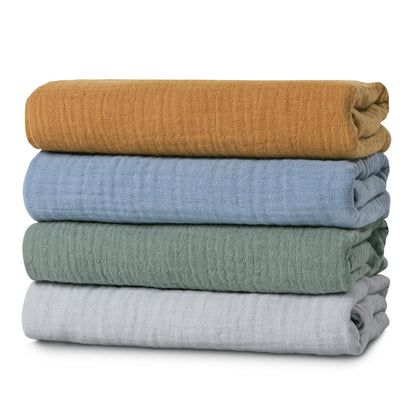 Muslin Swaddle Blankets for Newborn, 3 Pack Breathable Soft Receiving Blanket, Large 38 x 40 inches Swaddle Wrap Burping Clothes, Essentials Infant Shower Items, Toddler Gift (Bright Colors)