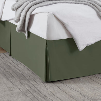 Nestl Linen Bed Skirt Queen Size - Queen Bed Skirt 14 Inch Drop - Brushed Microfiber Bed Skirts - Hotel Quality Pleated Bed Skirt - Shrinkage & Fade Resistant