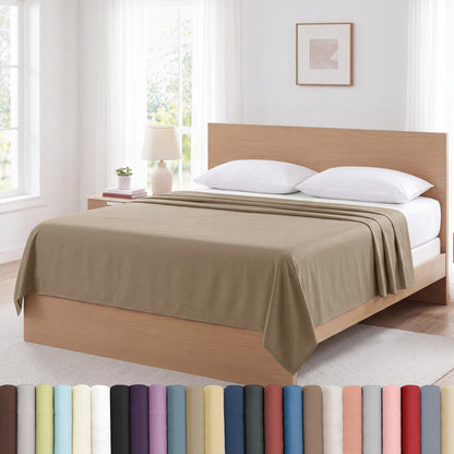 XL Oversized King Flat Sheet Only 132x110 California King Flat Sheet White