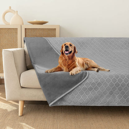 Waterproof Dog Blanket, Soft Reversible Throw for Couch & Bed Protection
