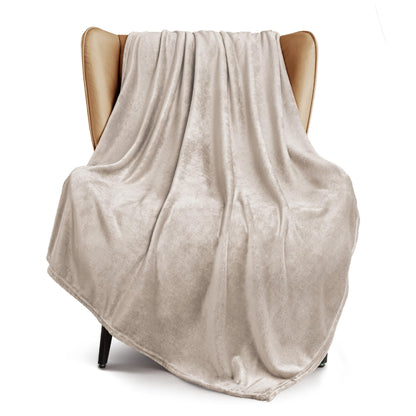 Exclusivo Mezcla Soft Large Fleece Throw Blanket for Couch, Forest Green