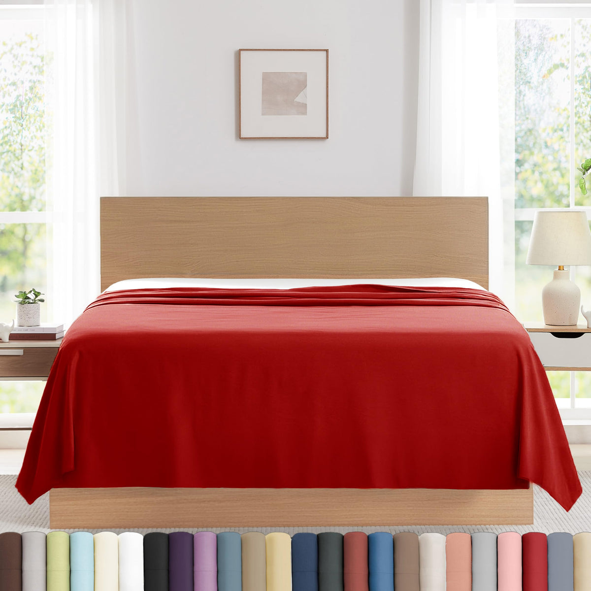 XL Oversized King Flat Sheet Only 132x110 California King Flat Sheet White
