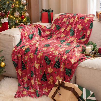PHF Fleece Blanket King Size 108x90-300GSM Lightweight Airy Warmth, Khaki