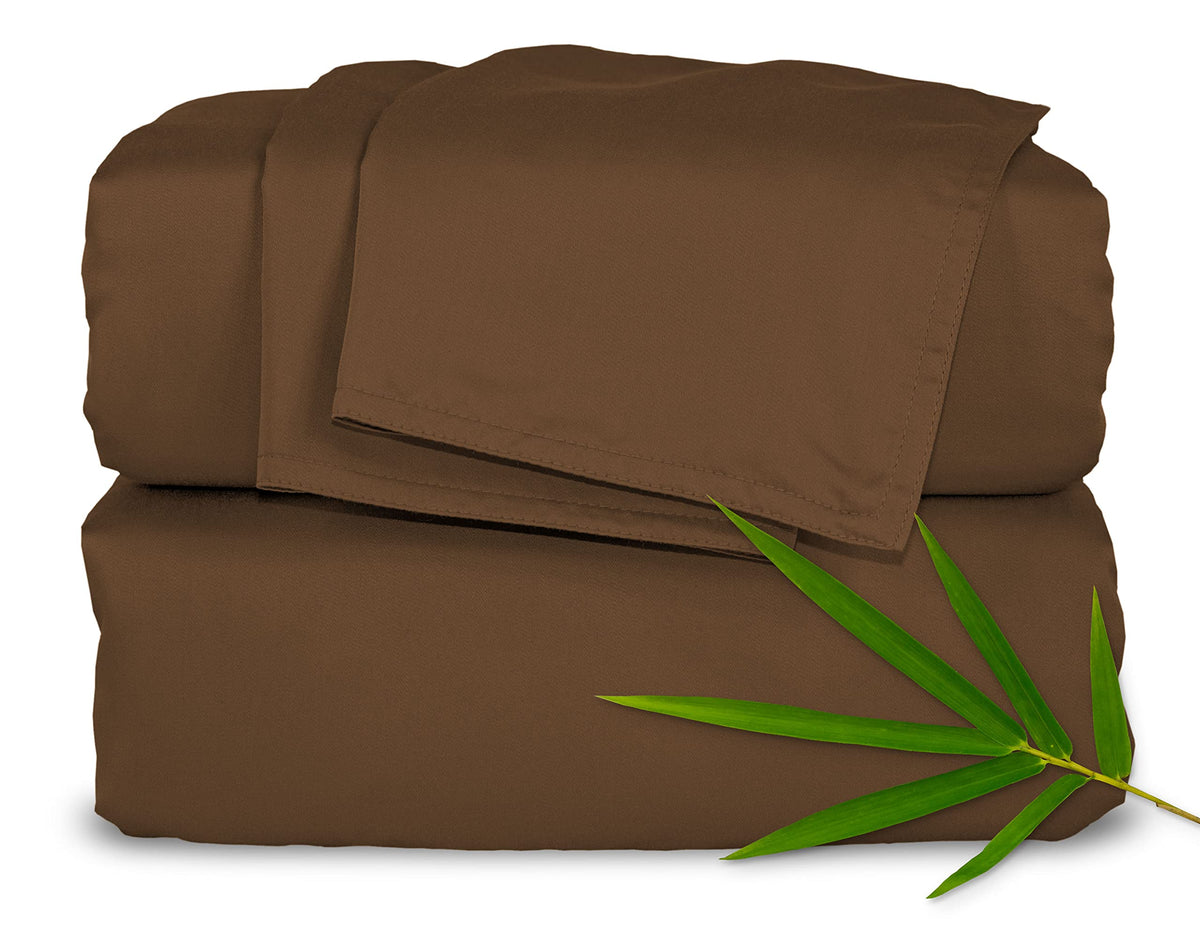 King Sheets by Pure Bamboo, Genuine 100% Organic Viscose Derived from Bamboo Bed Sheet Set, Soft & Cooling, Double Stitching, 2 Year Quality Promise (King, White)