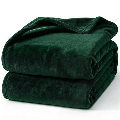Hansleep Twin Grey Fleece Blanket, Soft Flannel Bed Blanket
