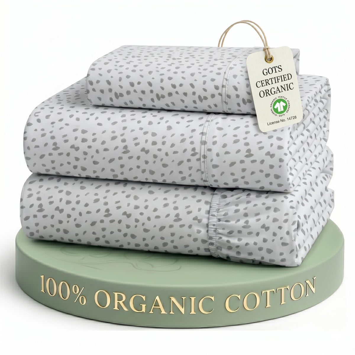 LANE LINEN Queen Sheets 100% Organic Cotton 4pc Percale Cooling - White