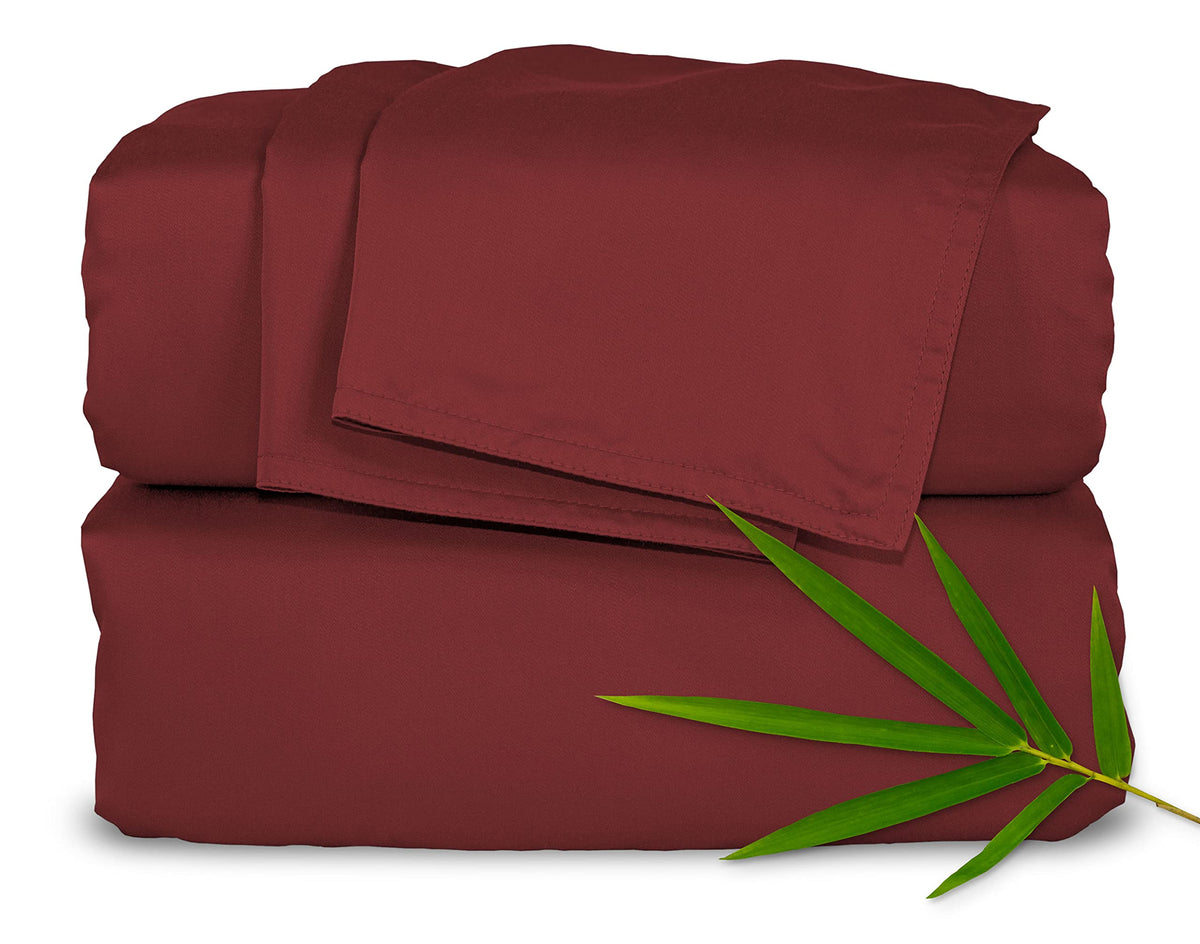 King Sheets by Pure Bamboo, Genuine 100% Organic Viscose Derived from Bamboo Bed Sheet Set, Soft & Cooling, Double Stitching, 2 Year Quality Promise (King, White)