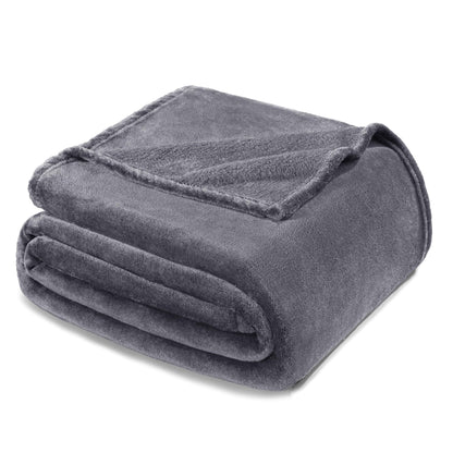 Exclusivo Mezcla Soft Large Fleece Throw Blanket for Couch, Forest Green