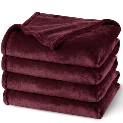 PHF Fleece Blanket King Size 108x90-300GSM Lightweight Airy Warmth, Khaki