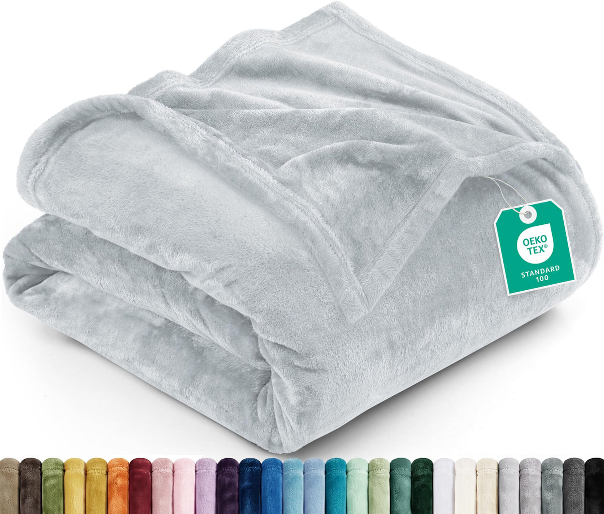 Utopia Bedding Ultra Soft Fleece Bed Blanket Queen Size Purple (90x90 Inch)