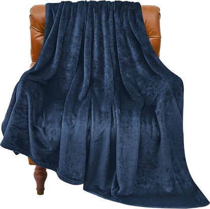 BEDELITE Fleece Blanket Soft Plush Throw for Couch Black 50"x60"