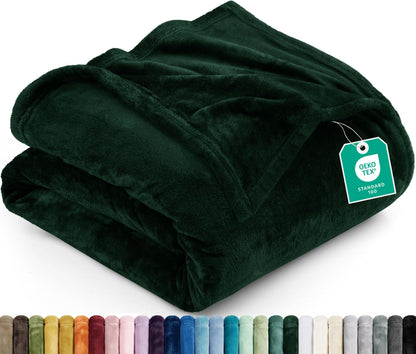 Utopia Bedding Ultra Soft Fleece Bed Blanket Queen Size Purple (90x90 Inch)