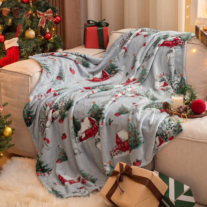 PHF Fleece Blanket King Size 108x90-300GSM Lightweight Airy Warmth, Khaki