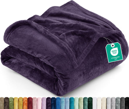 Utopia Bedding Ultra Soft Fleece Bed Blanket King Size Grey (90x102 Inches)