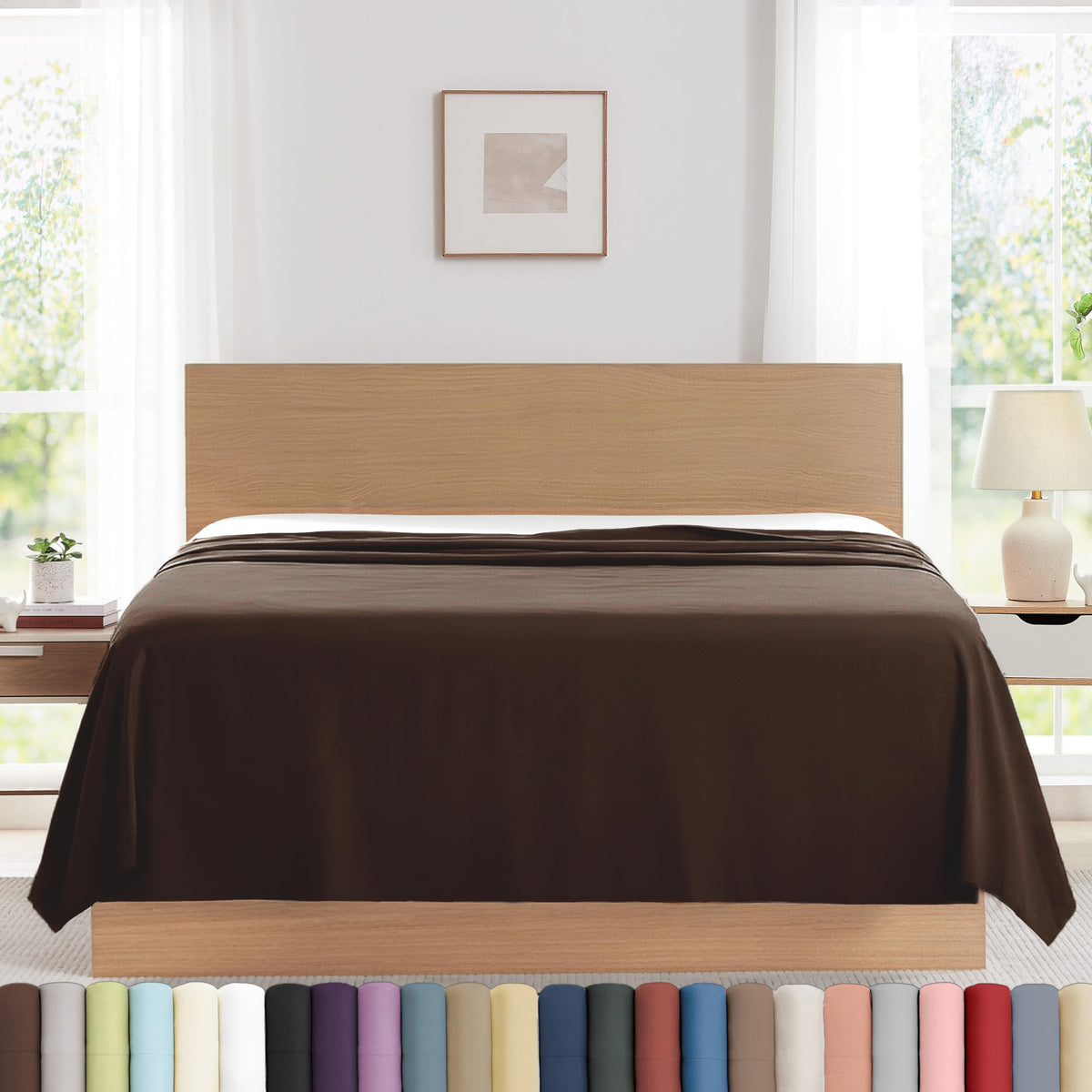 XL Oversized King Flat Sheet Only 132x110 California King Flat Sheet White