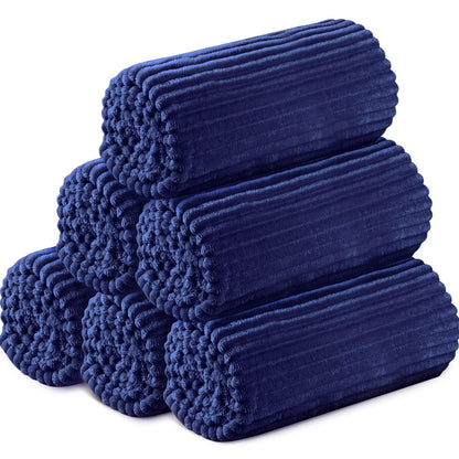 Buryeah 12 Pcs Flannel Blankets Bulk,Fall Outdoor Wedding, Multicolor