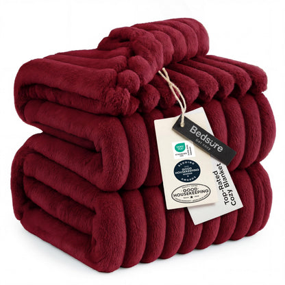 Bedsure Soft King Size Blankets for Bed Beige 108"x90"
