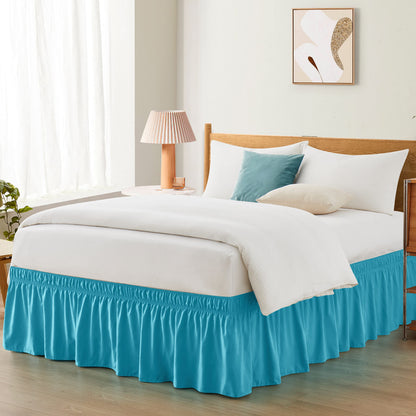 Entisn Black Wrap Around Bed Skirt, Twin Twin XL 18-Inch Brushed Drop