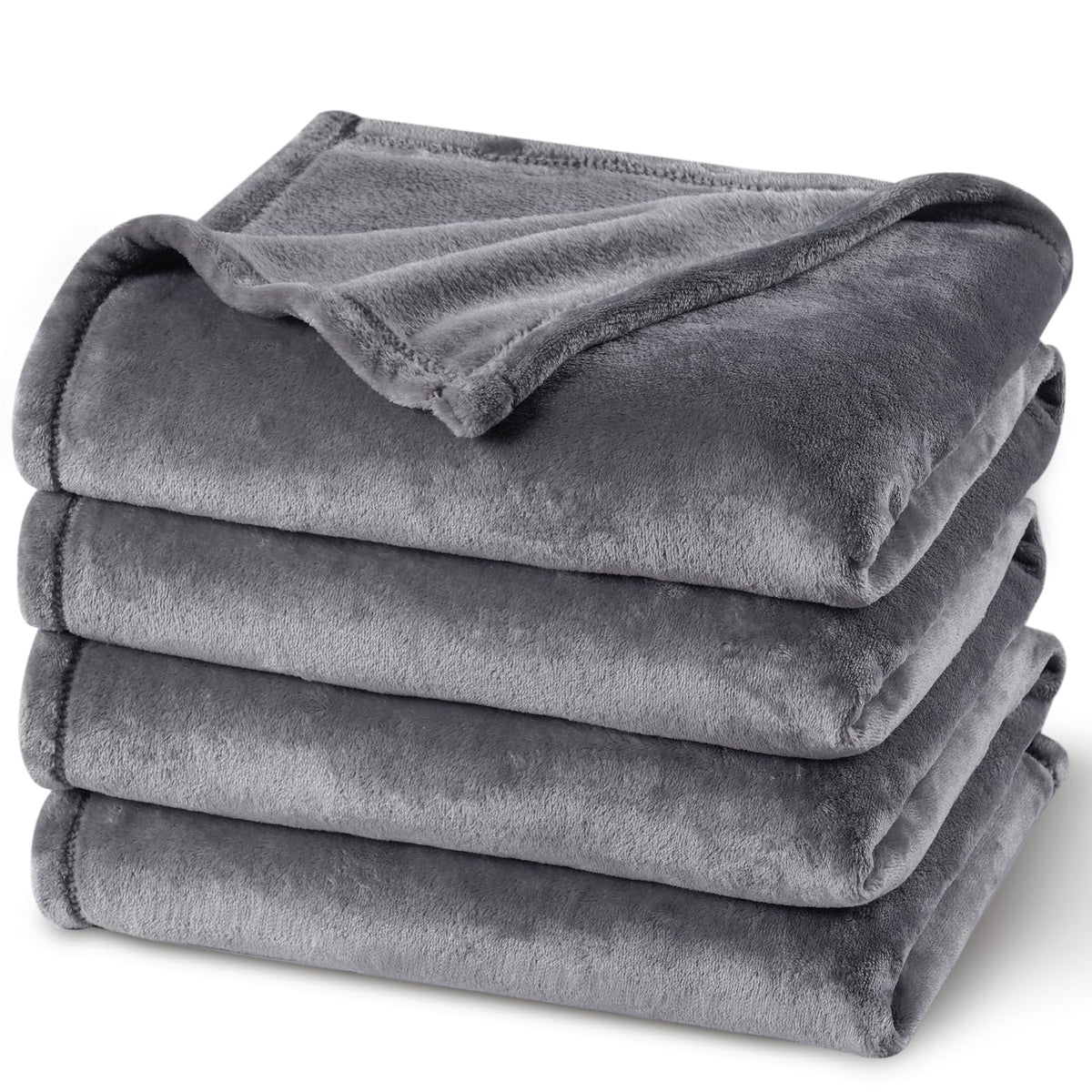 PHF Fleece Blanket King Size 108x90-300GSM Lightweight Airy Warmth, Khaki