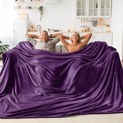 BEDELITE Fleece Blanket Soft Plush Throw for Couch Black 50"x60"