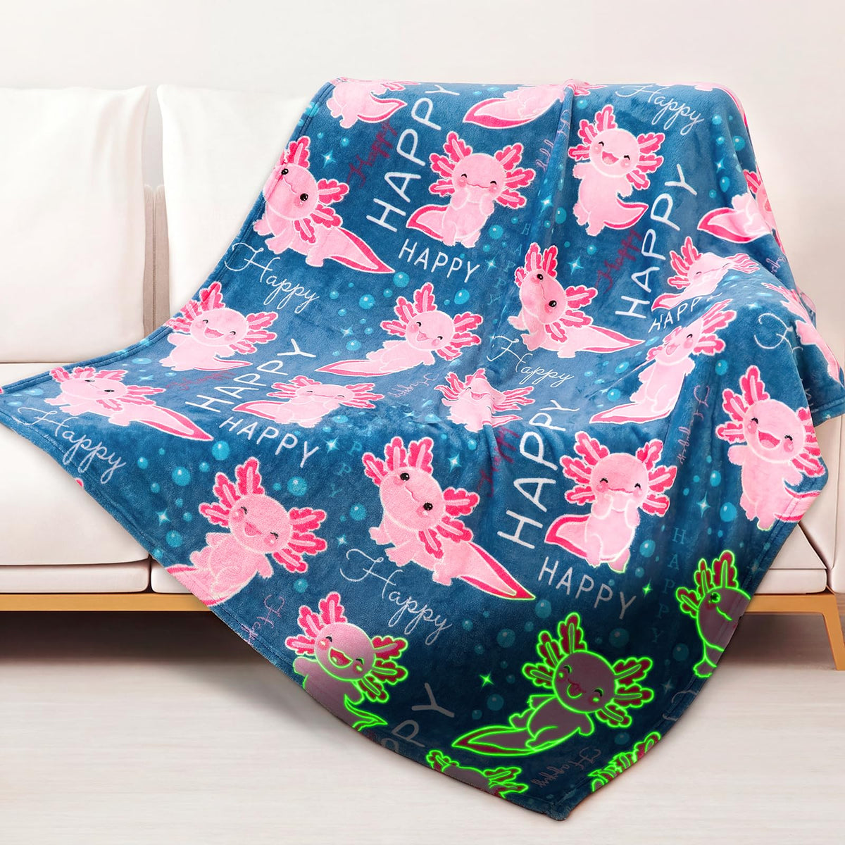 Boys Truck Car Toys Unique Gifts for Kids Glow in The Dark Blanket Glowing Cartoon Tractor Throw Blanket Soft Fleece Blanket Excavators Room Bed Sofa Decor Blankets