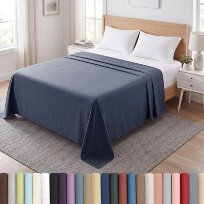 XL Oversized King Flat Sheet Only 132x110 California King Flat Sheet White