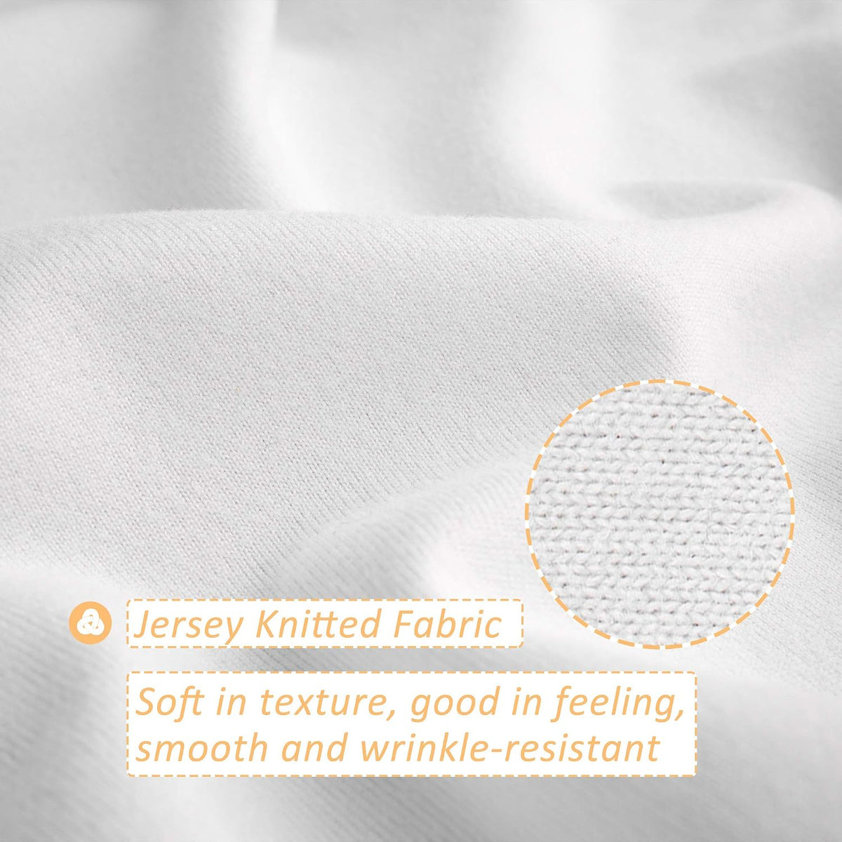 Mrs Awesome Stretch Jersey Box Spring Cover King/Cal King, White