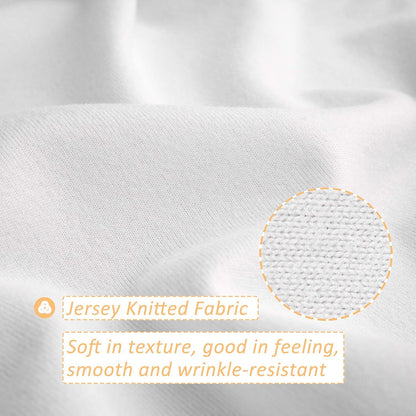 Mrs Awesome Stretch Jersey Box Spring Cover King/Cal King, White