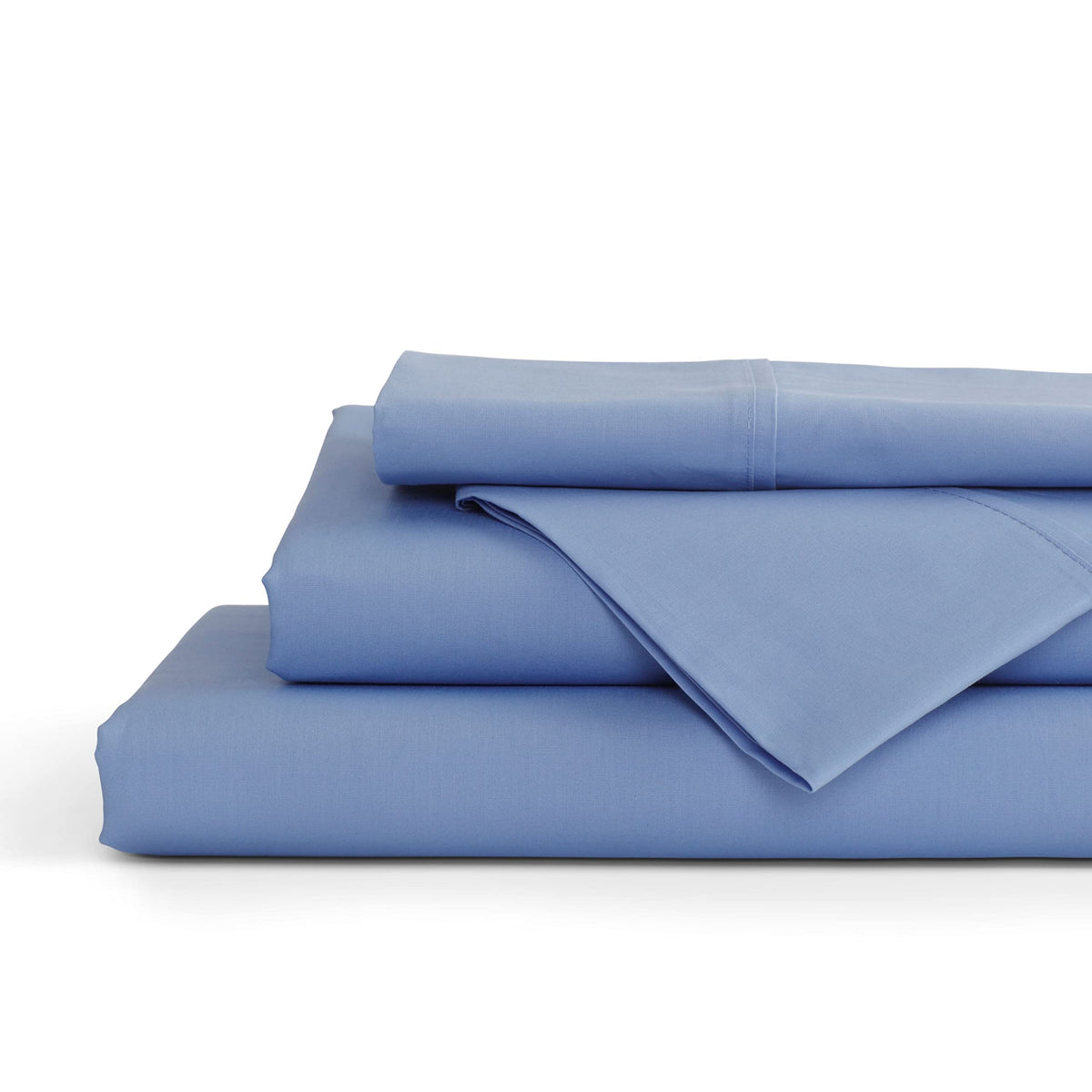 Linen Home 100% Cotton Percale Sheets Queen Size 4 Pc Cooling Set - White