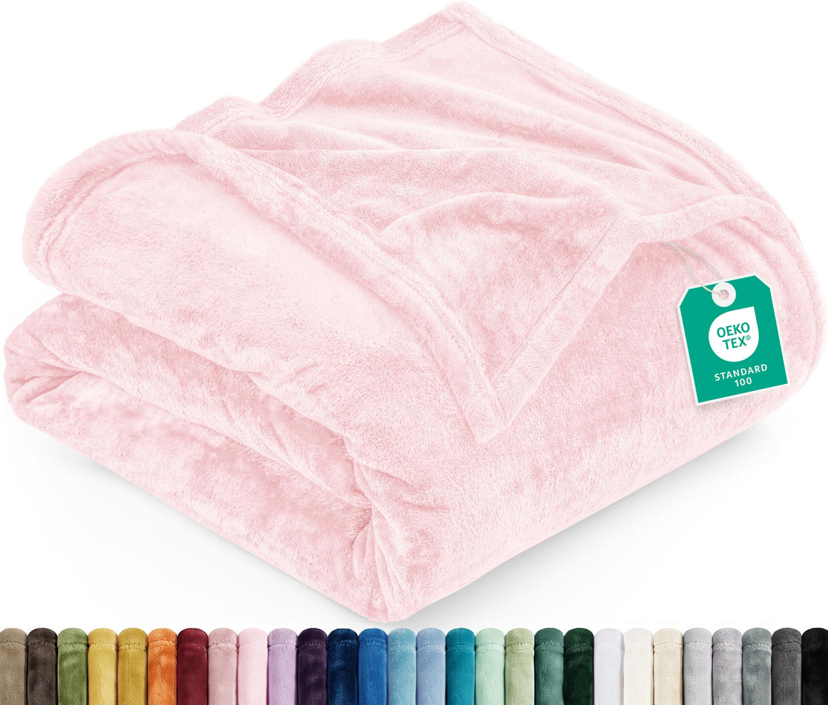 Utopia Bedding Ultra Soft Fleece Bed Blanket King Size Grey (90x102 Inches)