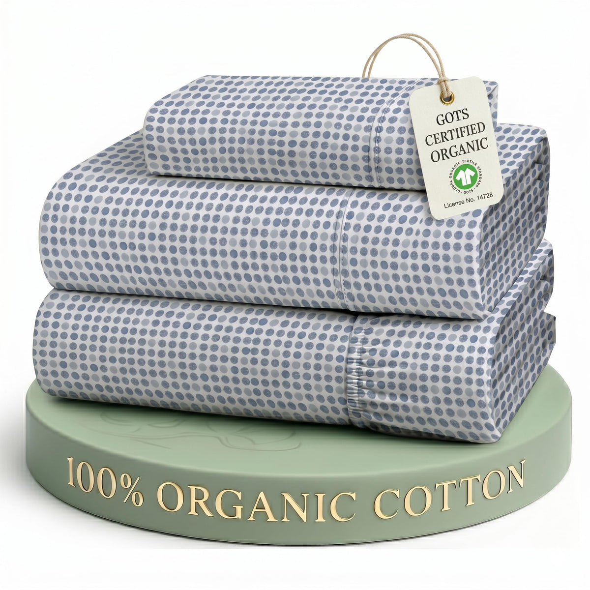 LANE LINEN Queen Sheets 100% Organic Cotton 4pc Percale Cooling - White