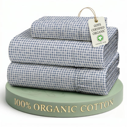 LANE LINEN Queen Sheets 100% Organic Cotton 4pc Percale Cooling - White