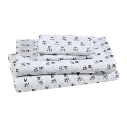 Printed Soft Microfiber Full 4-Piece Sheet Set, Zara Leopard